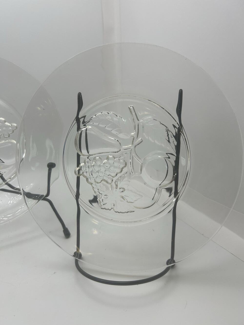 3 Beautiful Glass Plates. 8”. Imperial Class Co